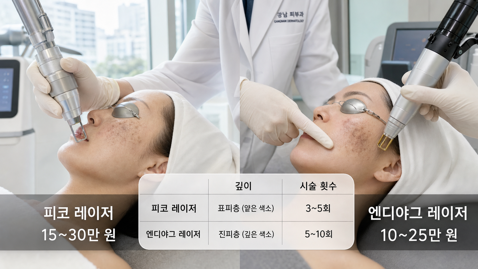 강남 색소 침착 치료 레이저 종류와 선택 기준