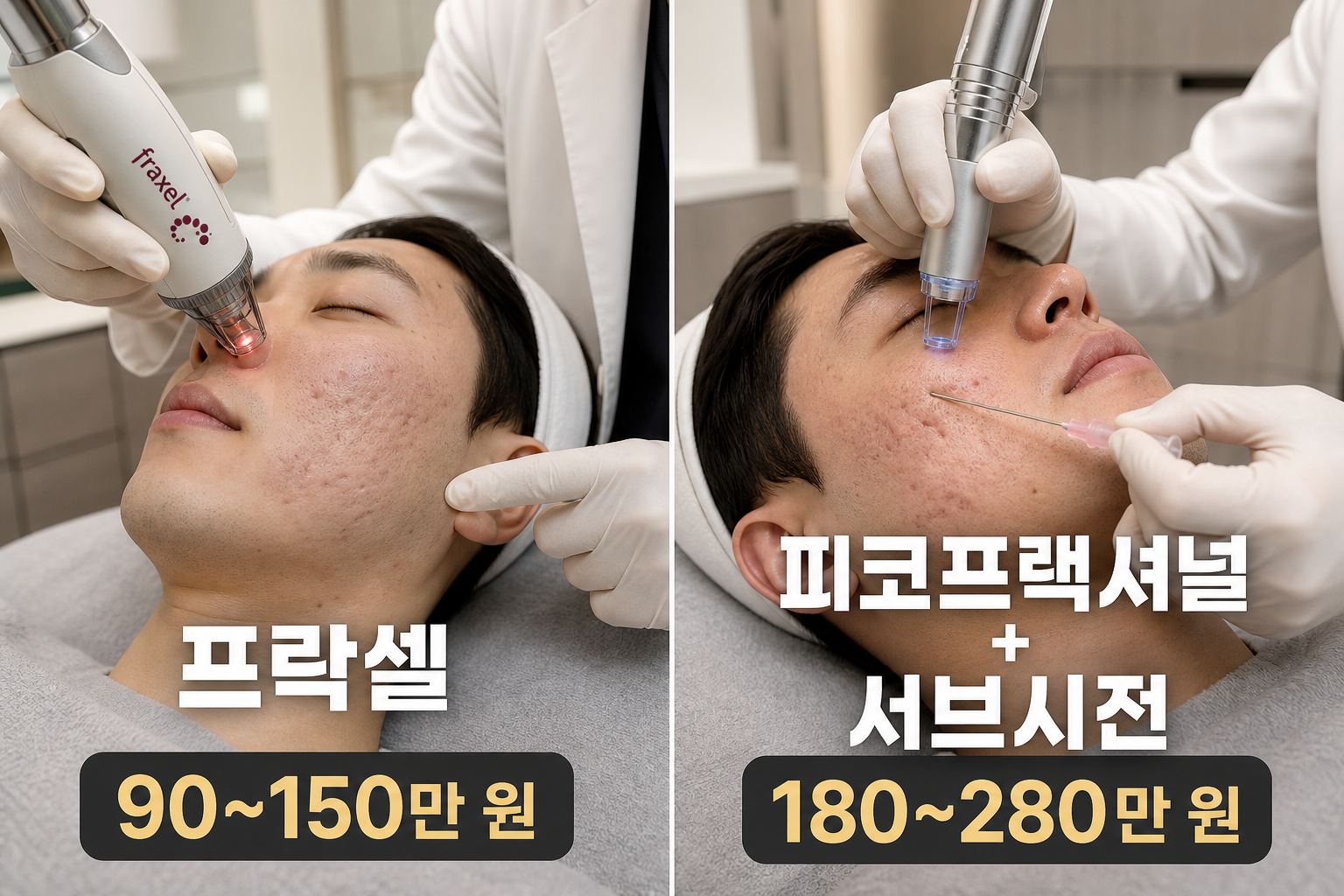 강남 여드름 흉터 치료를 위한 복합 레이저 시술 종류