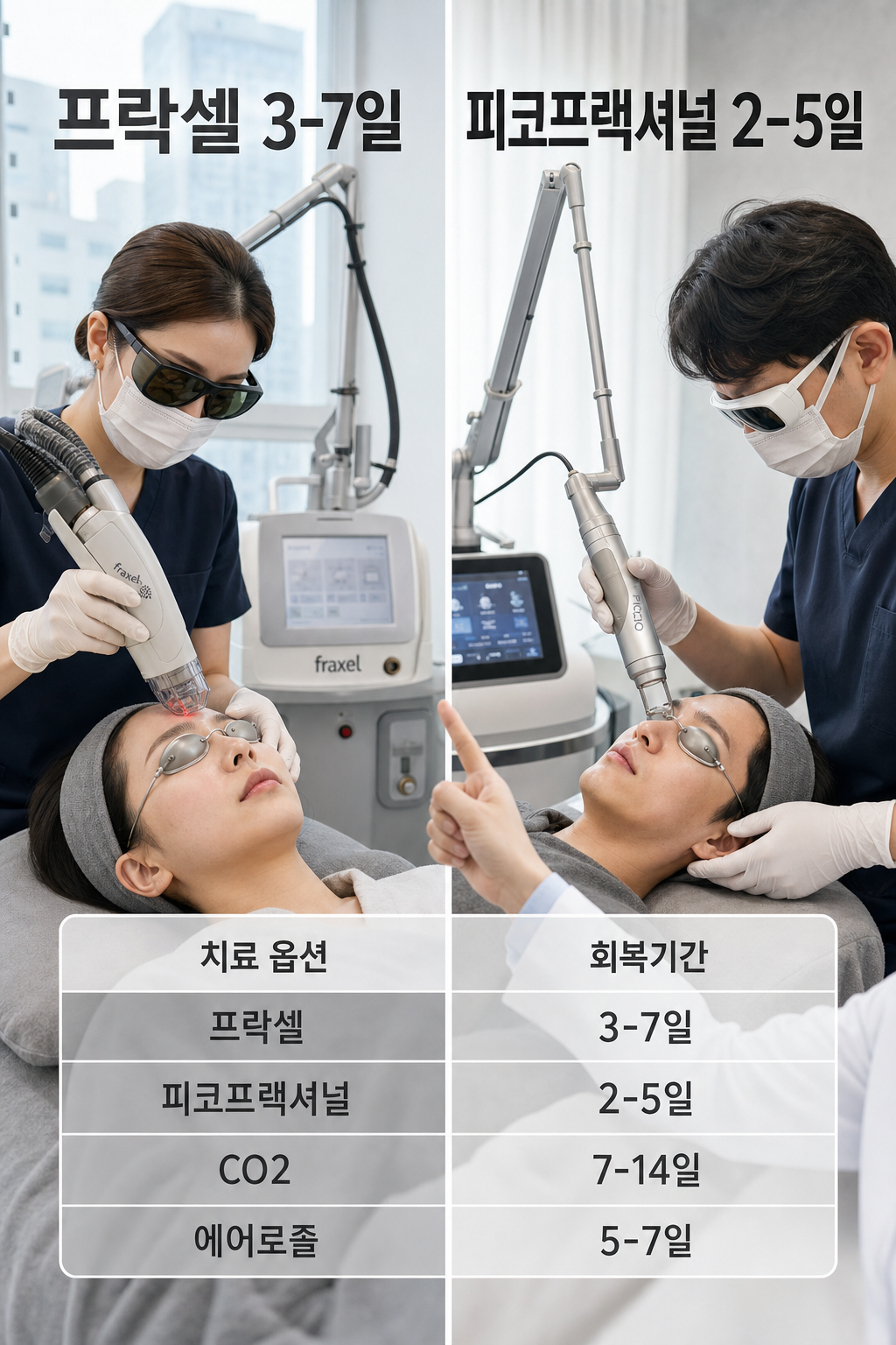 강남 여드름 흉터 레이저 종류와 회복 기간 비교 — 강남 여드름 흉터 레이저