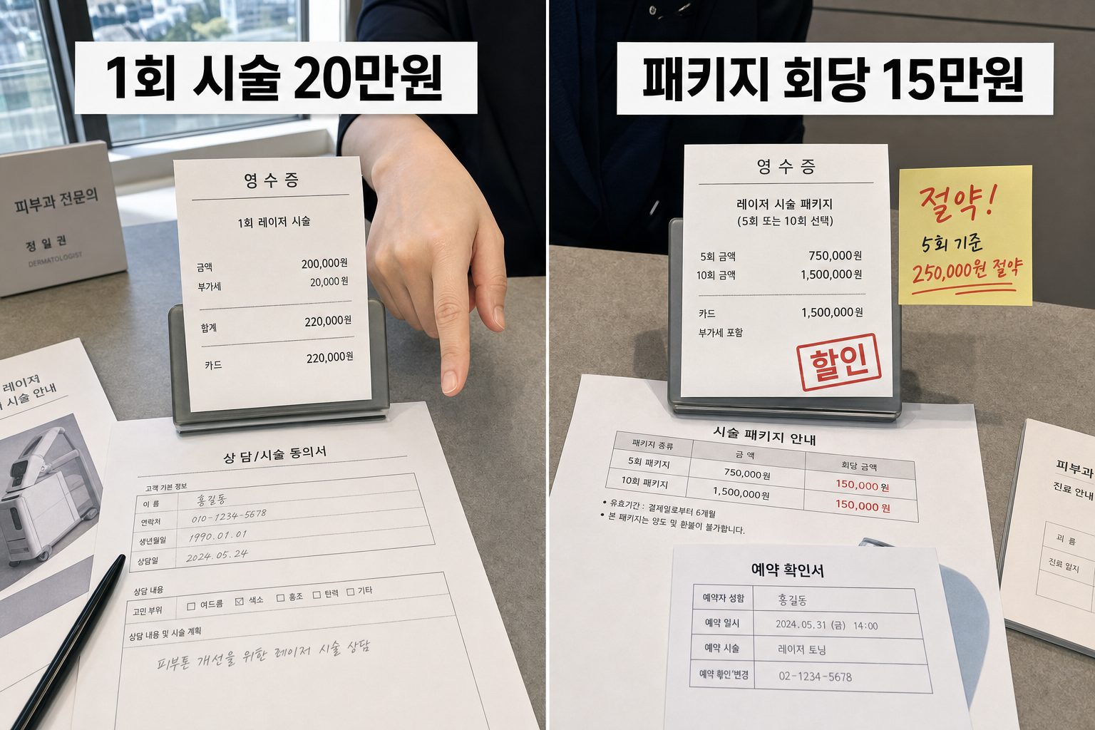 강남 피부과 비용 1회 시술 vs 패키지 비용 비교